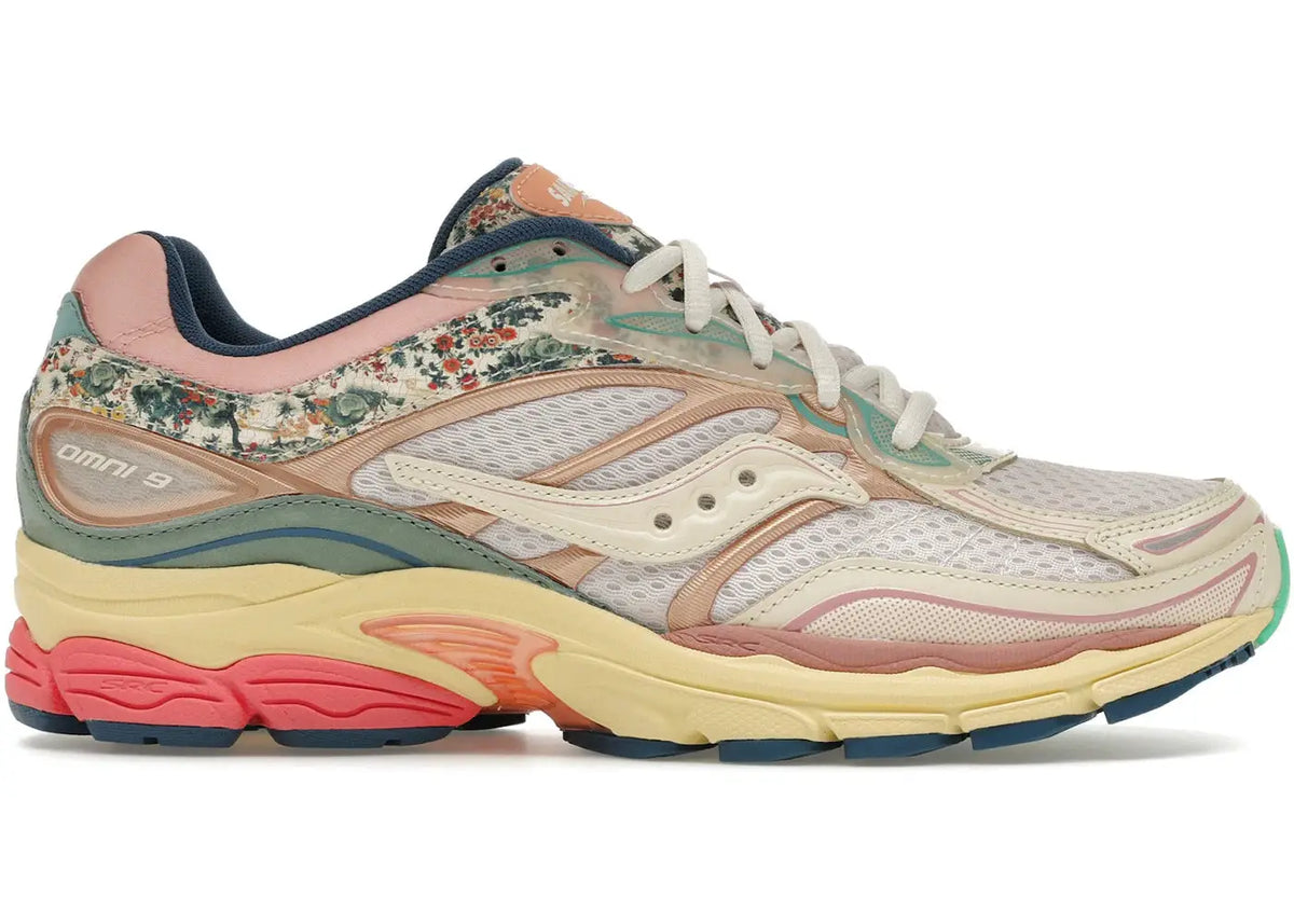 Saucony ProGrid Omni 9 Floral Beige Blue by Saucony