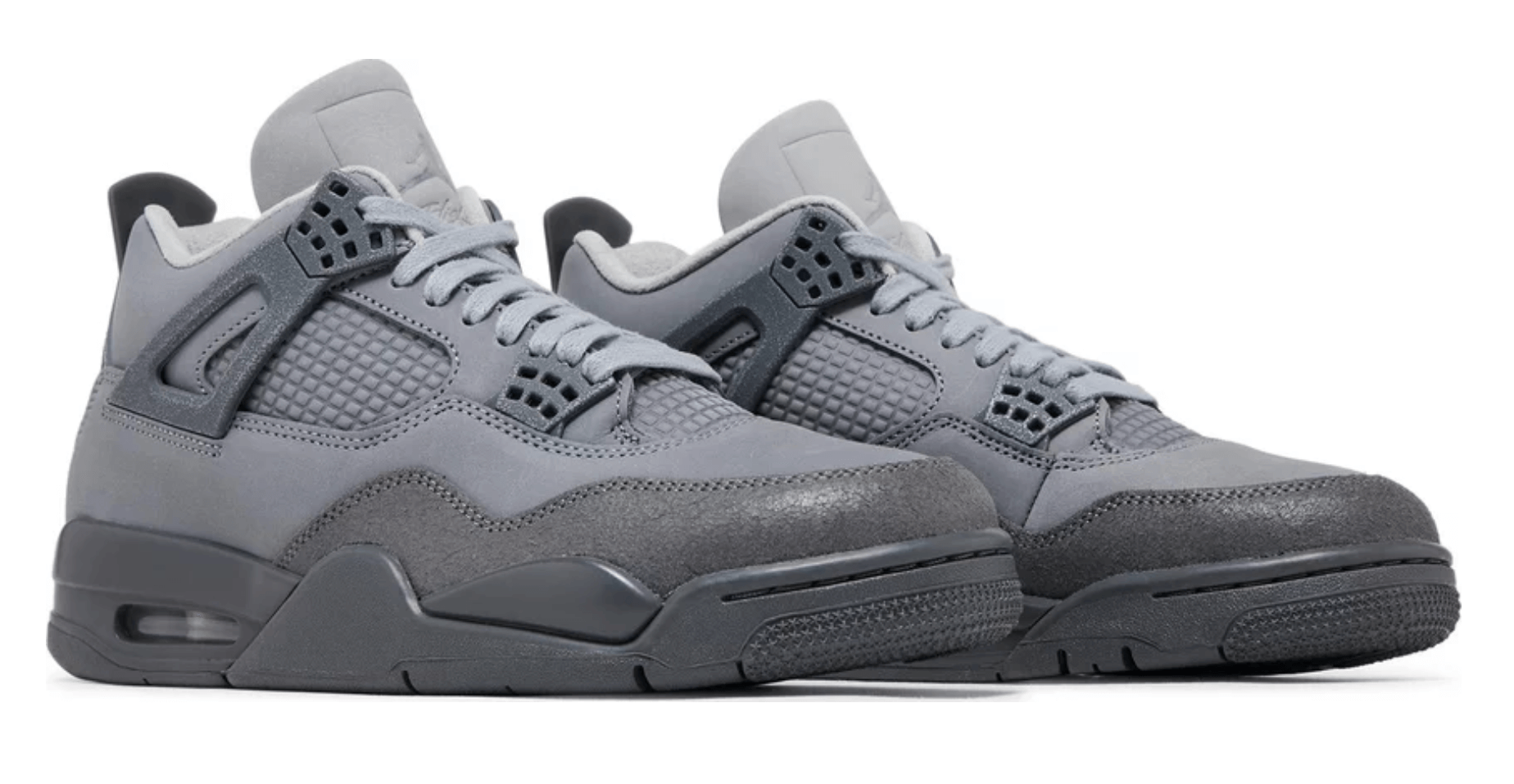 Jordan 4 Retro SE Paris Olympics Wet Cement sneakers in gray, featuring authentic design and premium materials.