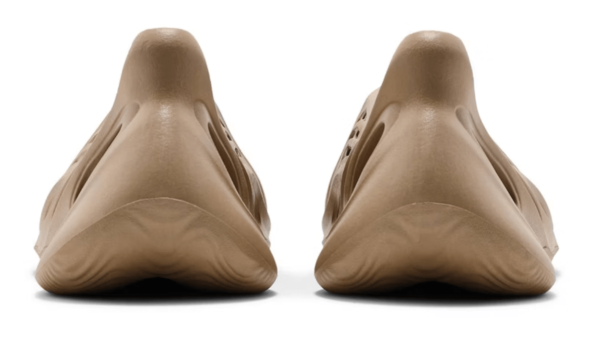 adidas Yeezy Foam RNNR Ochre back view, authentic, stylish, comfortable and unique sneaker design in earthy tones.