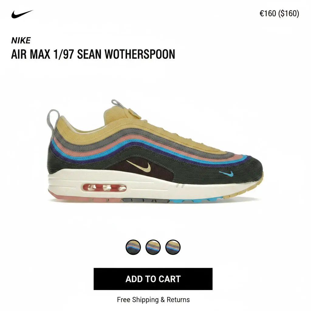 Nike Air Max 1/97 Sean Wotherspoon (Extra Lace Set Only) by Nike