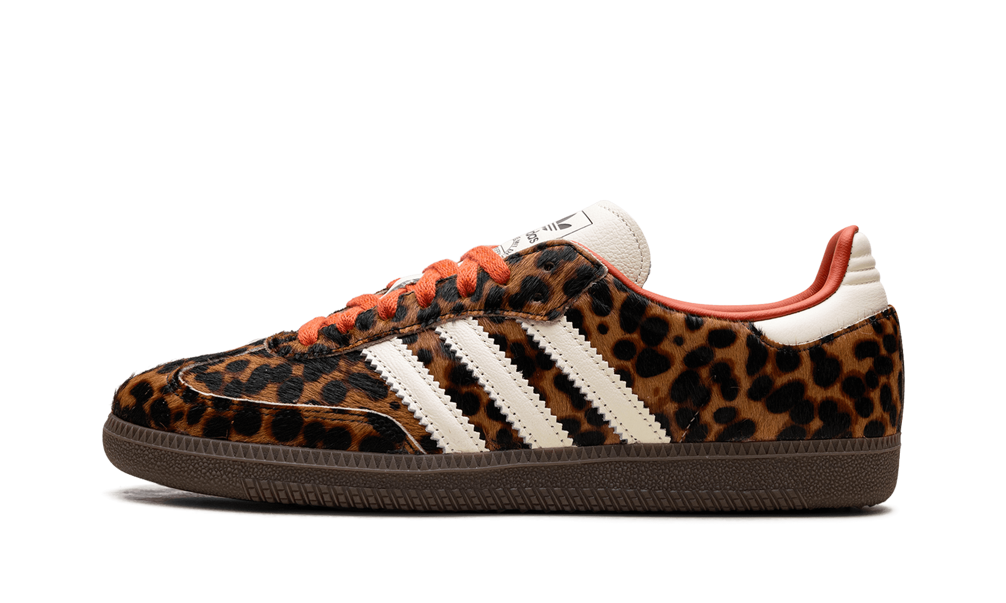 Adidas Samba OG Preloved Red Leopard Print Womens Sneakers Leather Upper Vintage Style Comfort - BigBoiSneakers