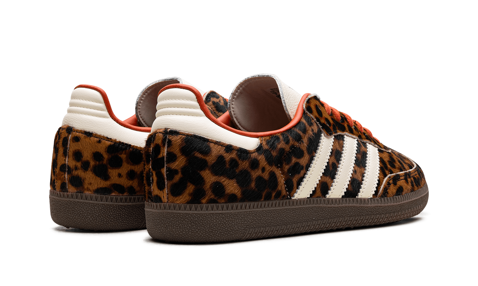 Adidas Samba OG Preloved Red Leopard Print Womens Sneakers Leather Upper Vintage Style Comfort - BigBoiSneakers