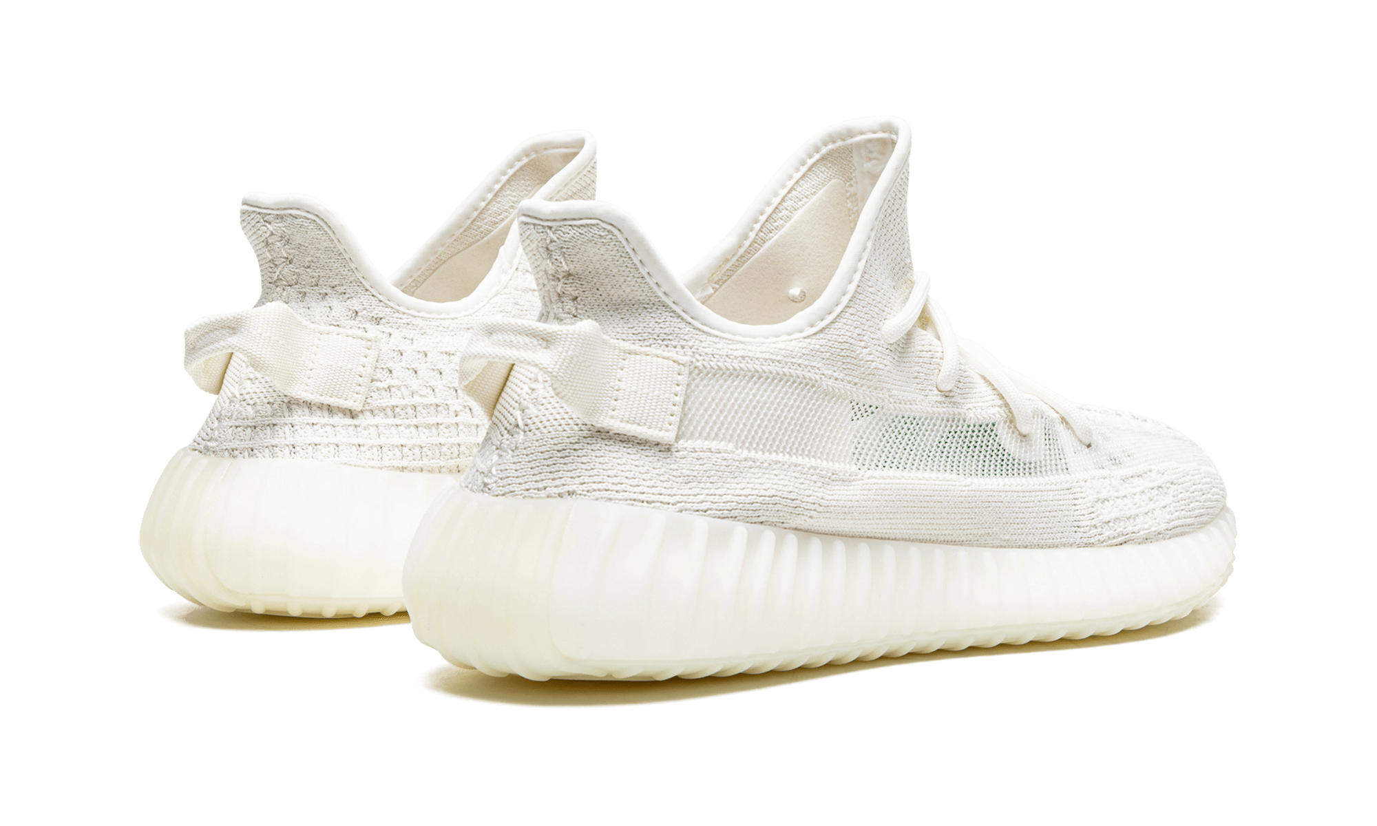 Adidas Yeezy Boost 350 V2 Bone Primeknit Upper Mesh Side Stripes Canvas Heel Tabs Semi Translucent Sole Boost Technology - BigBoiSneakers