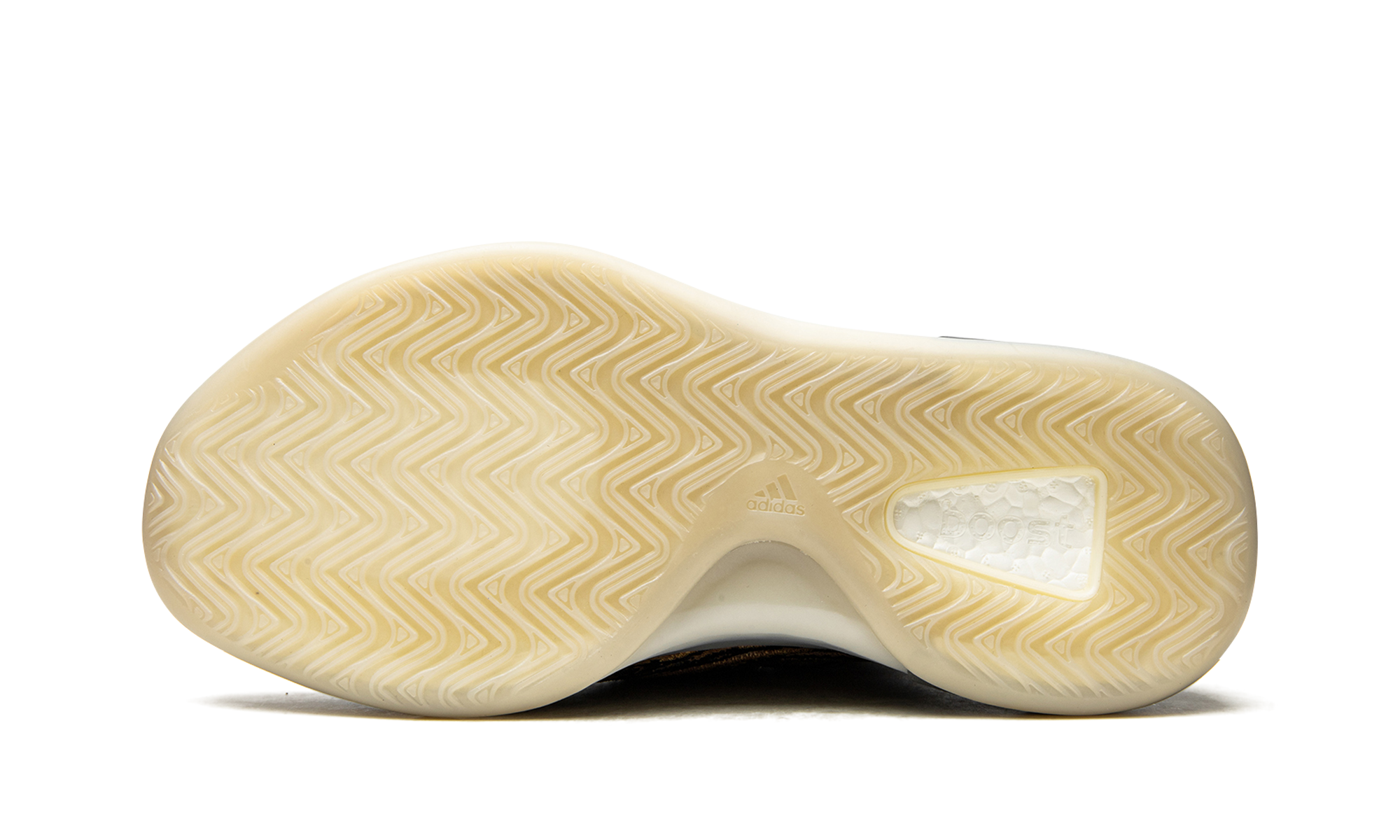 Adidas Yeezy QNTM Amber Tint Primeknit Basketball Shoes With Grey Heel Wraps And Semi Translucent Sole - BigBoiSneakers