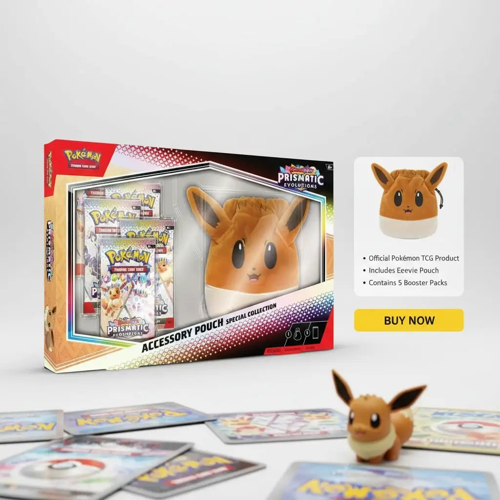 Pokemon Prismatic Evolutions Accessory Pouch Special Collection Pokémon Scarlet & Violet by Pokemon