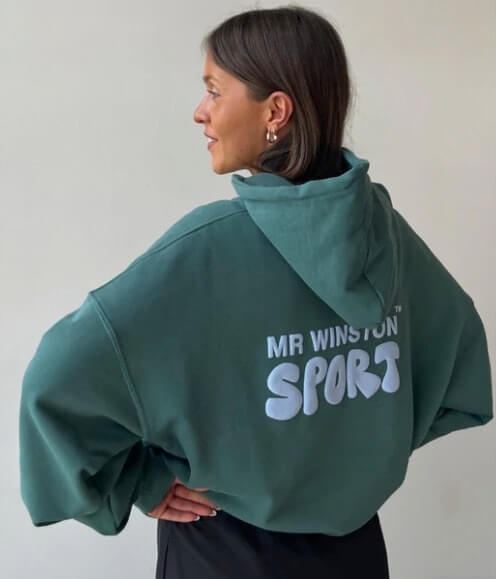 Mr Winston Puff Hoodie Forest Green