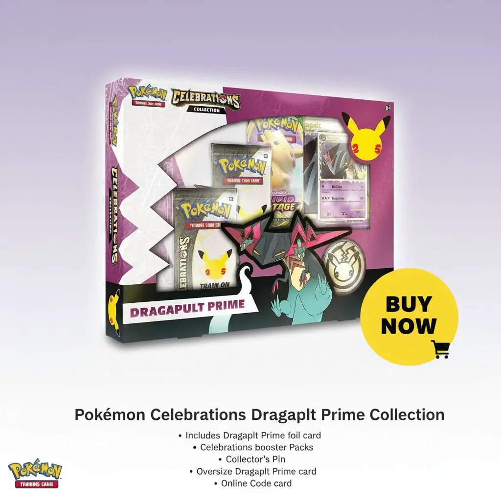 Pokémon TCG 25th Anniversary Celebrations Dragapult Prime Collection Box by Pokemon