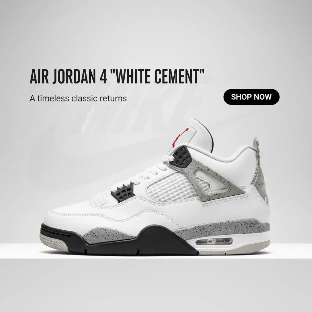 Jordan 4 Retro White Cement (2025) by Jordan