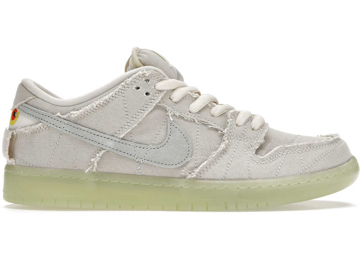 Nike SB Dunk Low Mummy sneakers in authentic white and glow-in-the-dark design, available in various sizes with next day shipping.