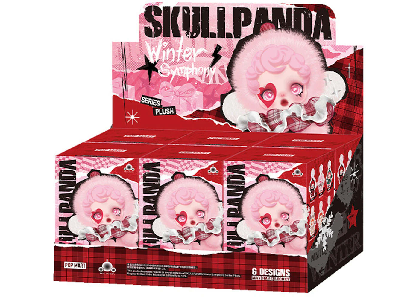 Pop Mart SKULLPANDA Winter Symphony Series Vinyl Face Plush Pendant Sealed Case (6 Blind Box)