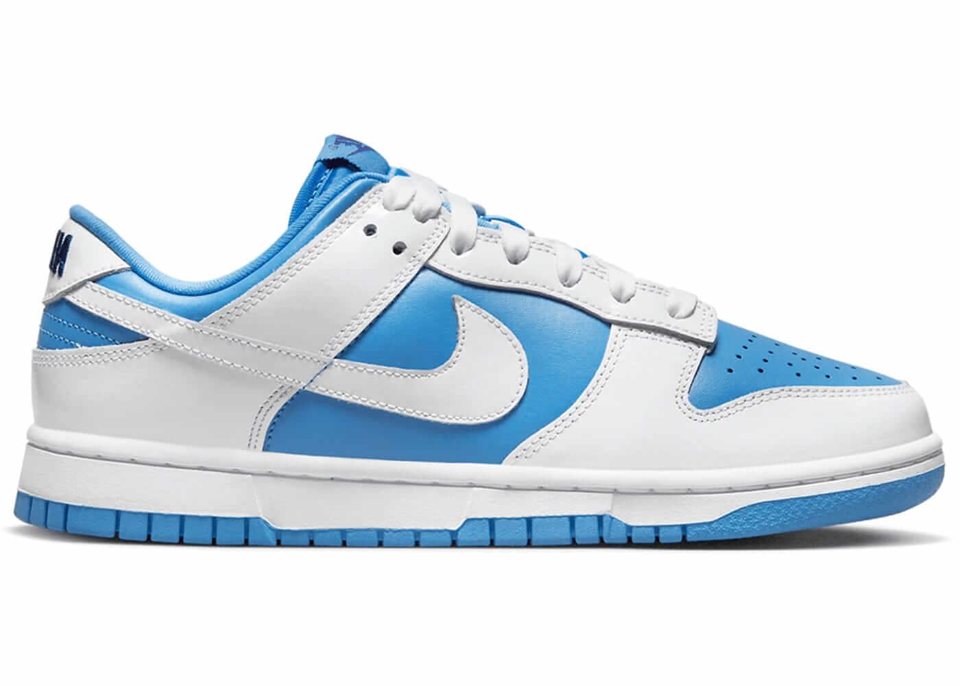 Nike Dunk Low Reverse UNC sneakers for women in blue and white, 100% authentic with next day express shipping.