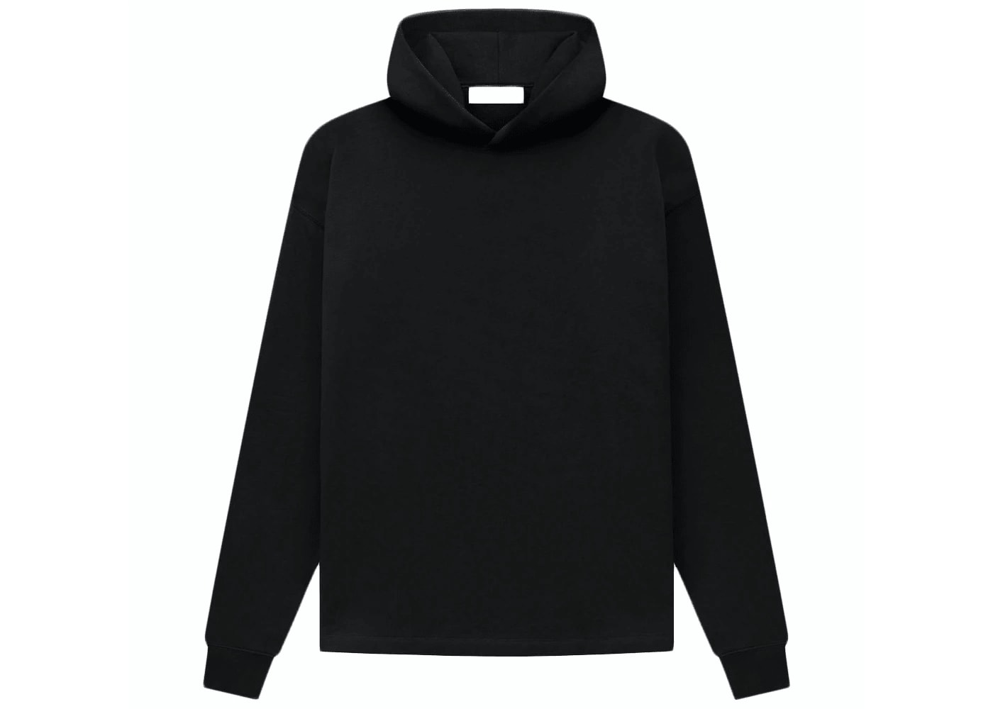 Fear of God Essentials Relaxed Hoodie (SS22) in Stretch Limo color, featuring a relaxed fit and v-neck design.