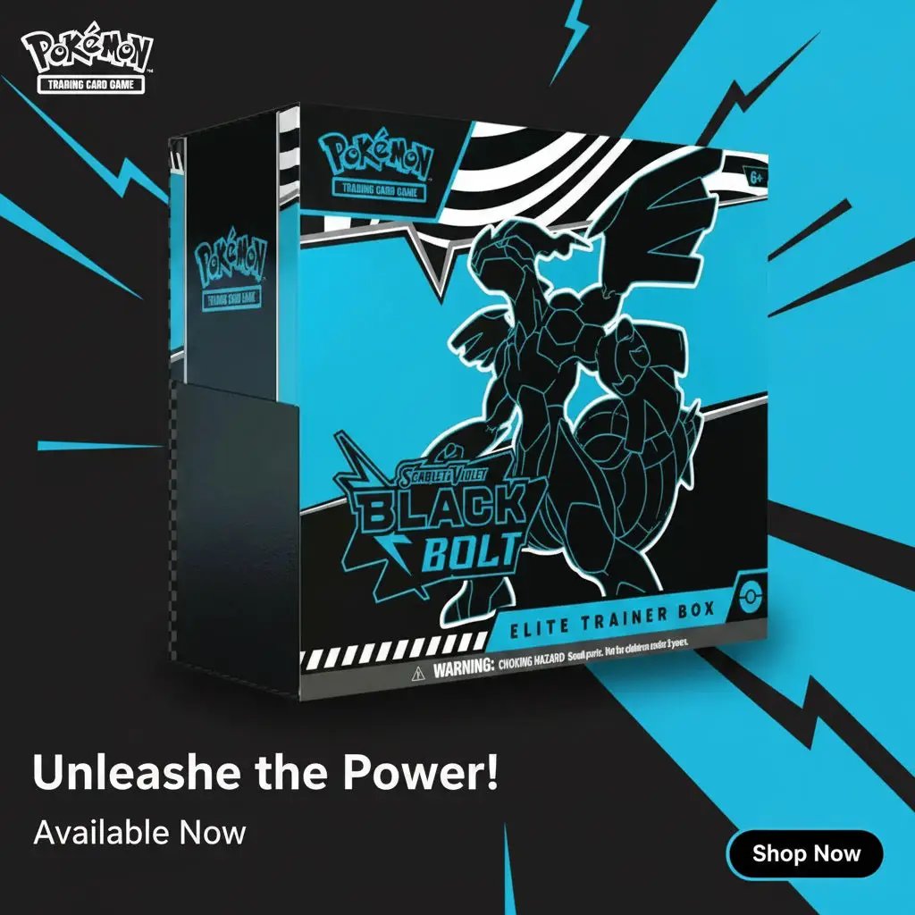 2025 Pokémon Scarlet & Violet Black Bolt Elite Trainer Box by Pokemon
