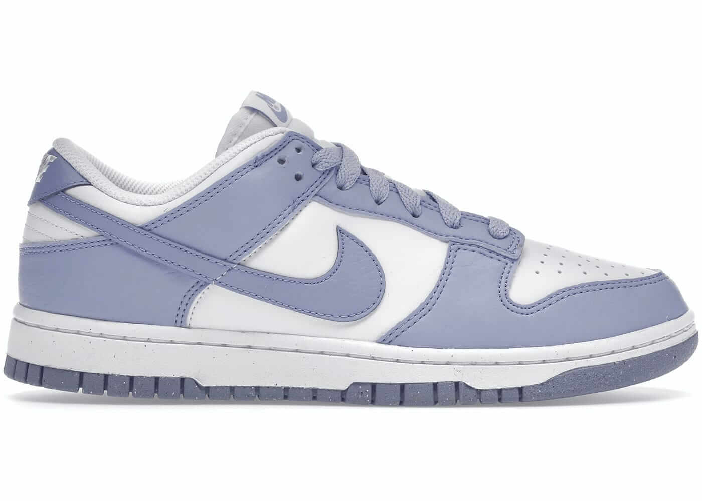 Nike Dunk Low Next Nature Lilac women's sneaker, featuring a lilac colorway and classic Dunk design, perfect for casual wear.