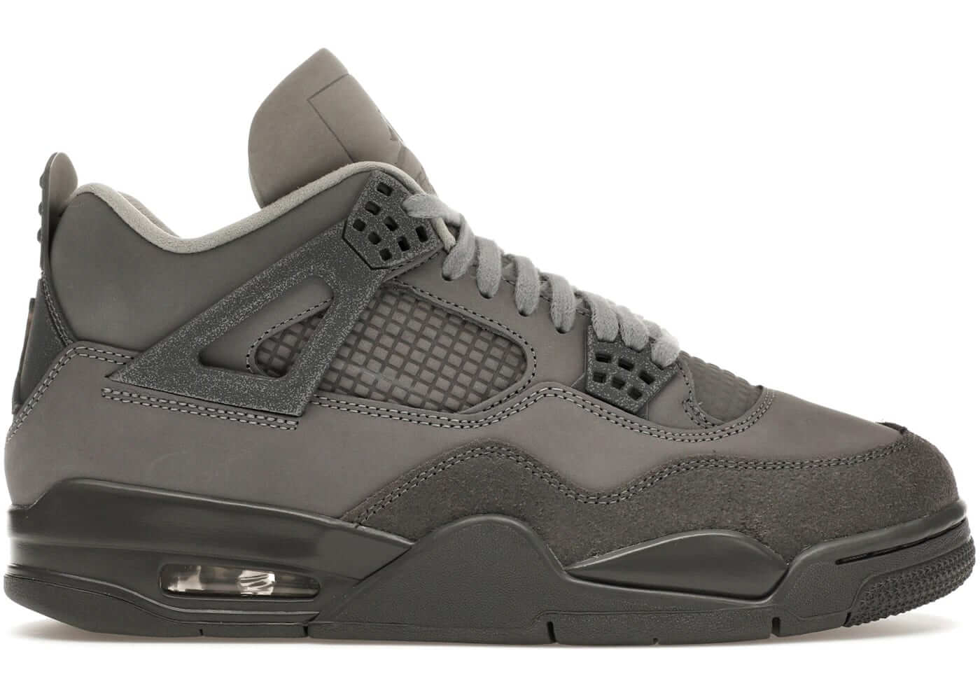 Jordan 4 Retro SE Paris Olympics Wet Cement sneaker in grey, featuring premium materials and unique design elements.