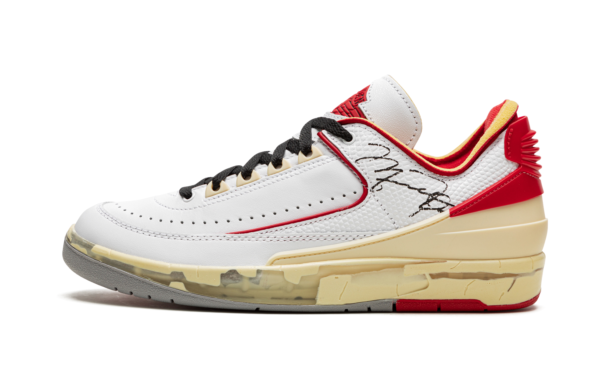 Jordan 2 Retro Low SP Off-White White Red by Jordan