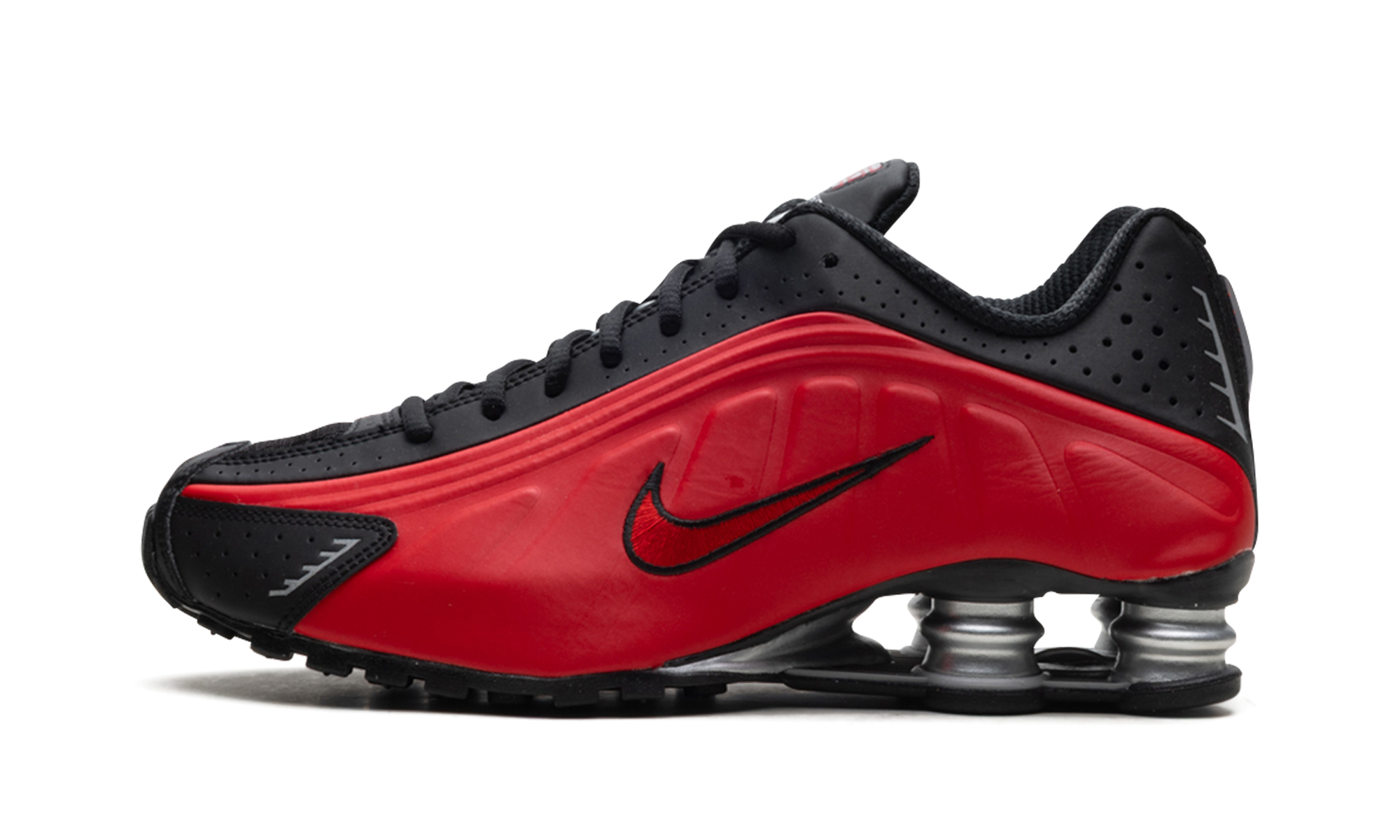 Nike Shox R4 University Red Black Metallic Silver