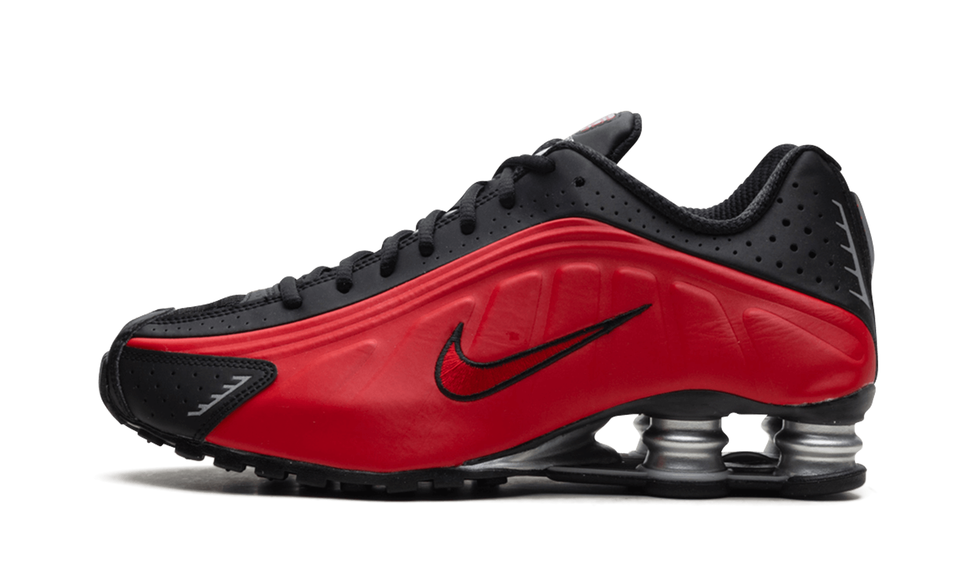 Nike Shox R4 University Red Black Metallic Silver