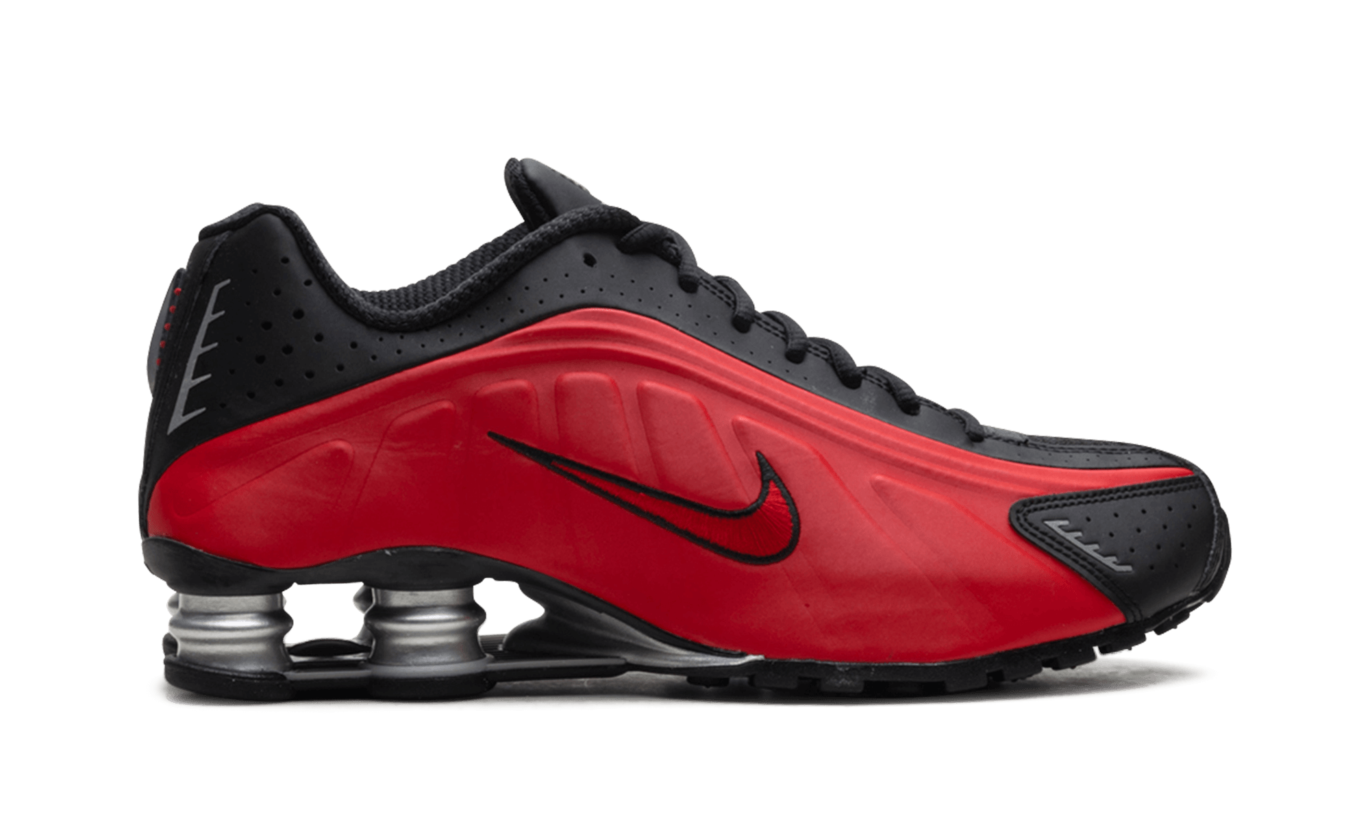 Nike Shox R4 University Red Black Metallic Silver