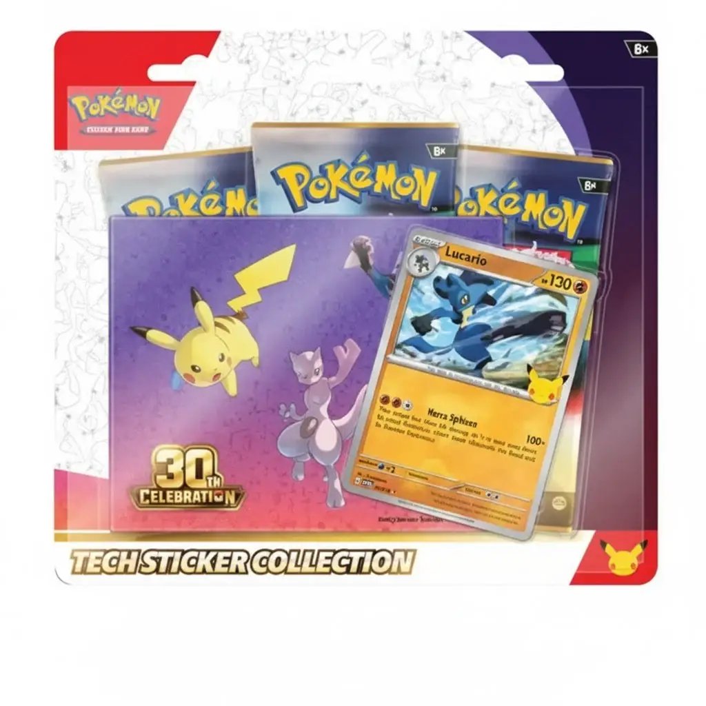 2026 Pokémon Mega Evolution 30th Celebration Tech Sticker Collection : Lucario Promo by Pokemon