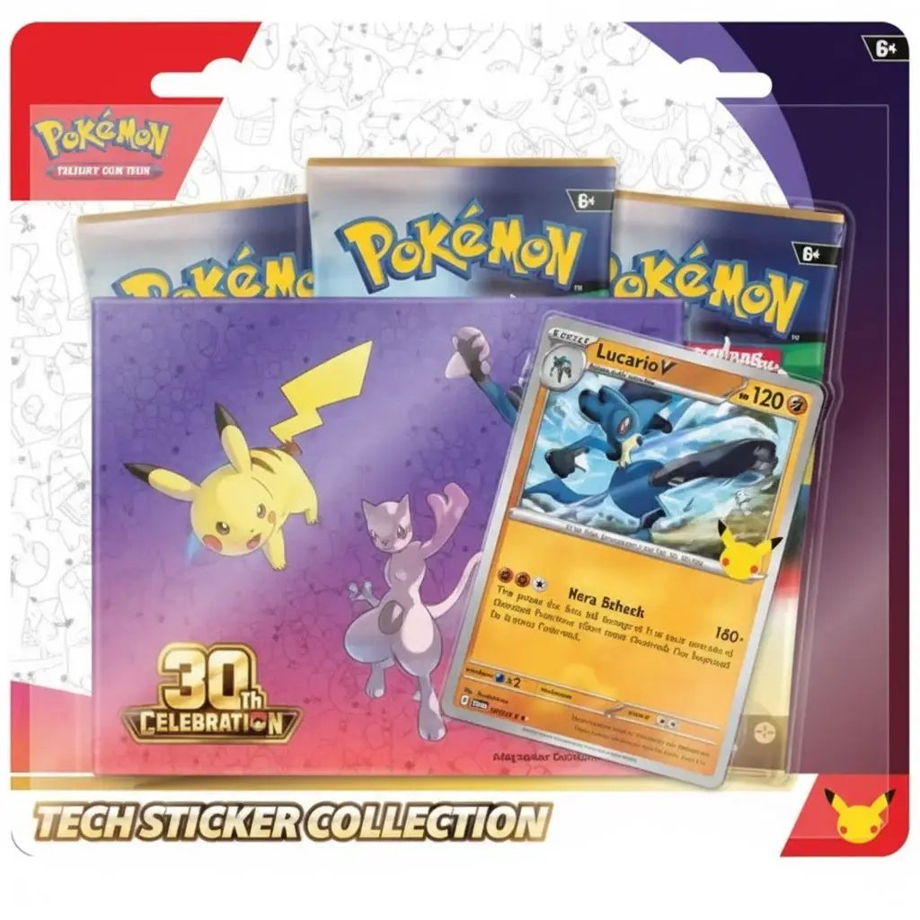 2026 Pokémon Mega Evolution 30th Celebration Tech Sticker Collection : Lucario Promo by Pokemon