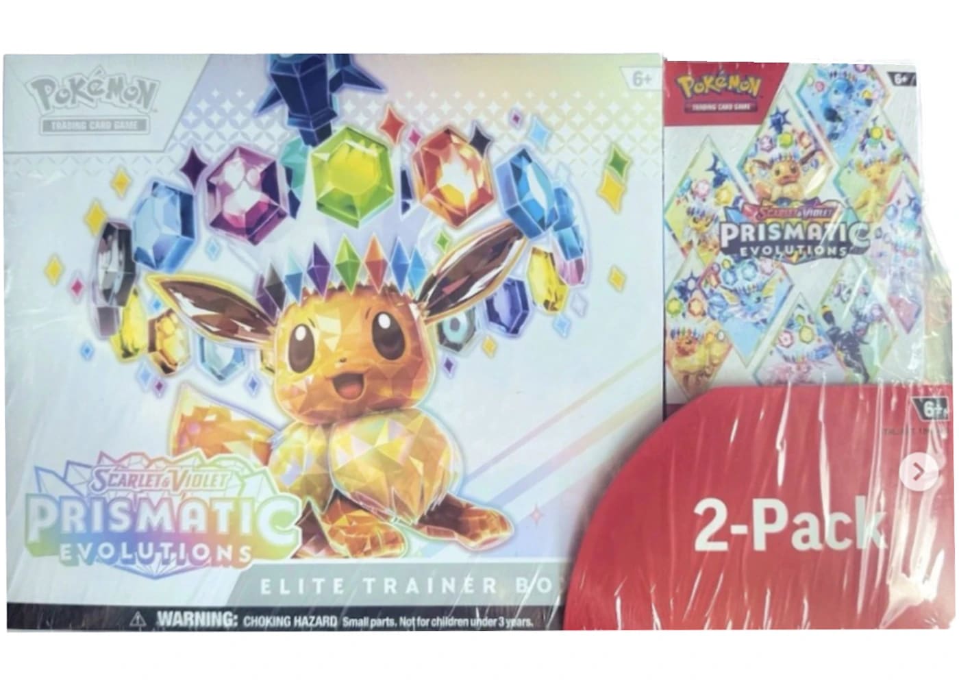 2025 Pokémon Scarlet & Violet Pristmatic Evolutions Elite Trainer Box + Booster Costco Bundle - BigBoiSneakers 