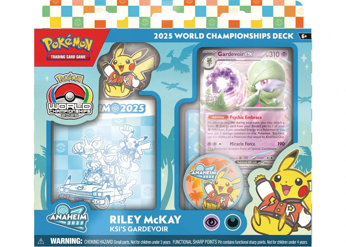 2025 Pokémon World Champion Deck Anaheim Riley McKay KSI's Gardevoir Box by Pokemon