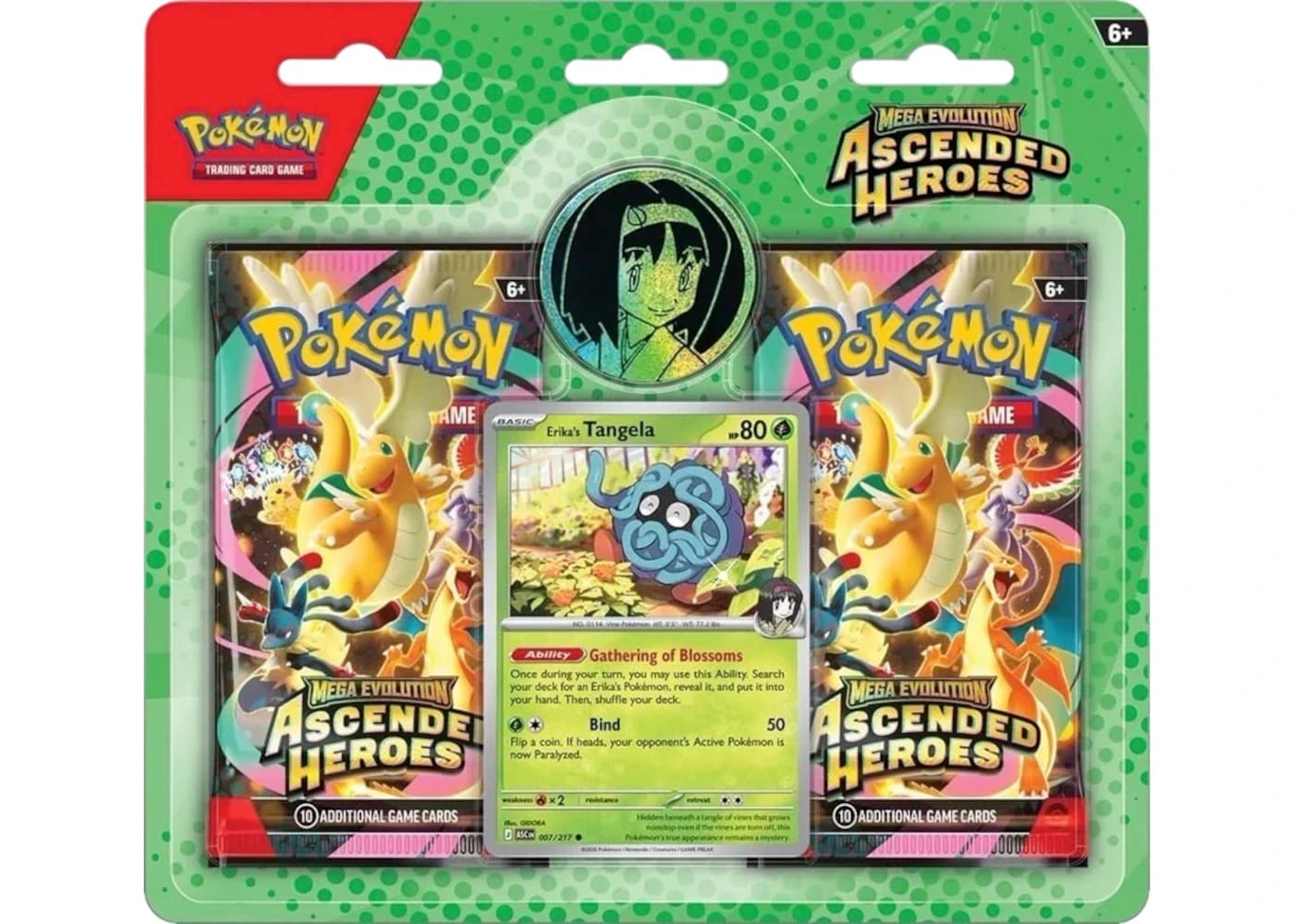 2026 Pokémon Mega Evolution Ascended Heroes Erika's Tangela Blister Pack - BigBoiSneakers 