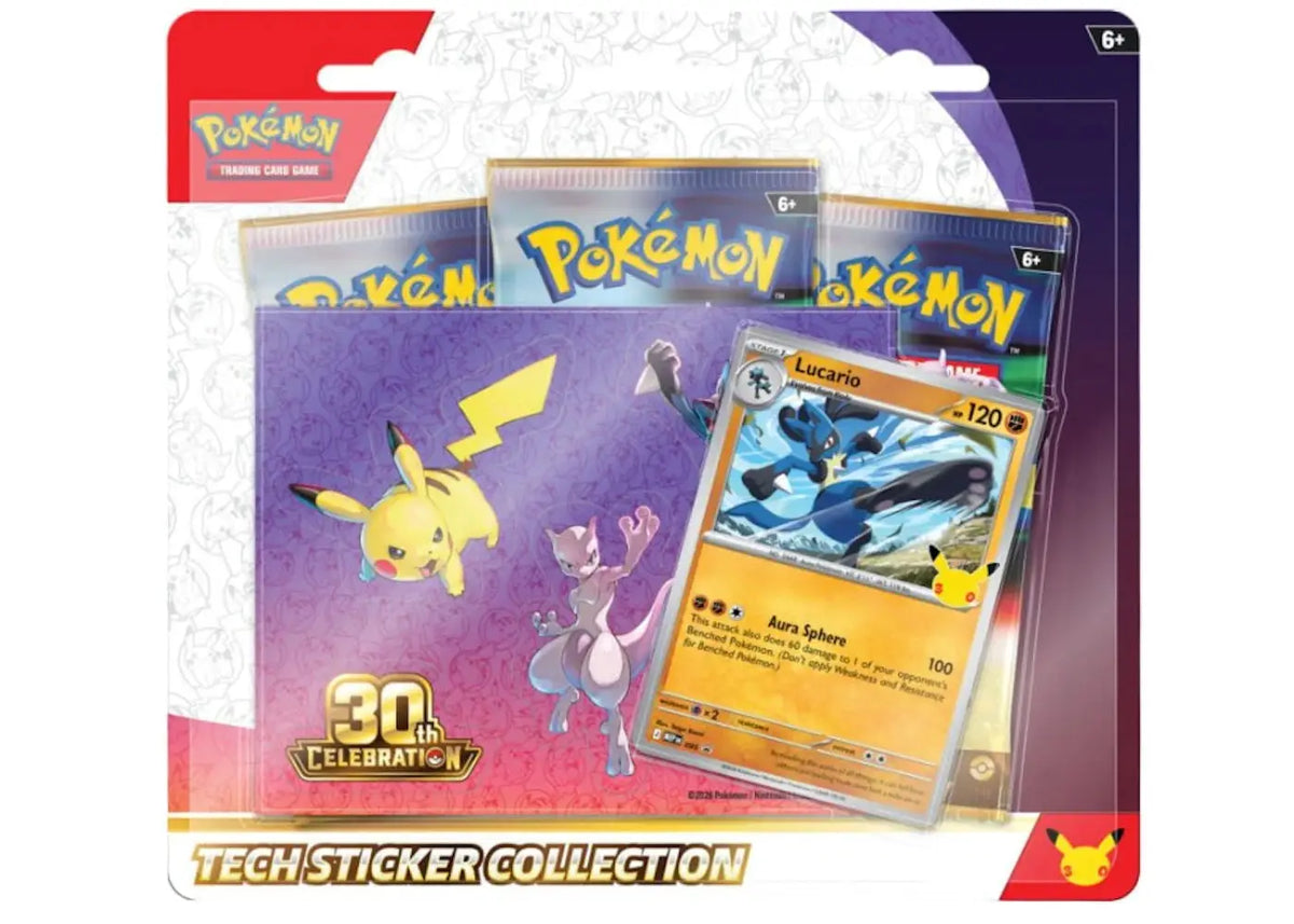 2026 Pokémon Mega Evolution 30th Celebration Tech Sticker Collection : Lucario Promo by Pokemon