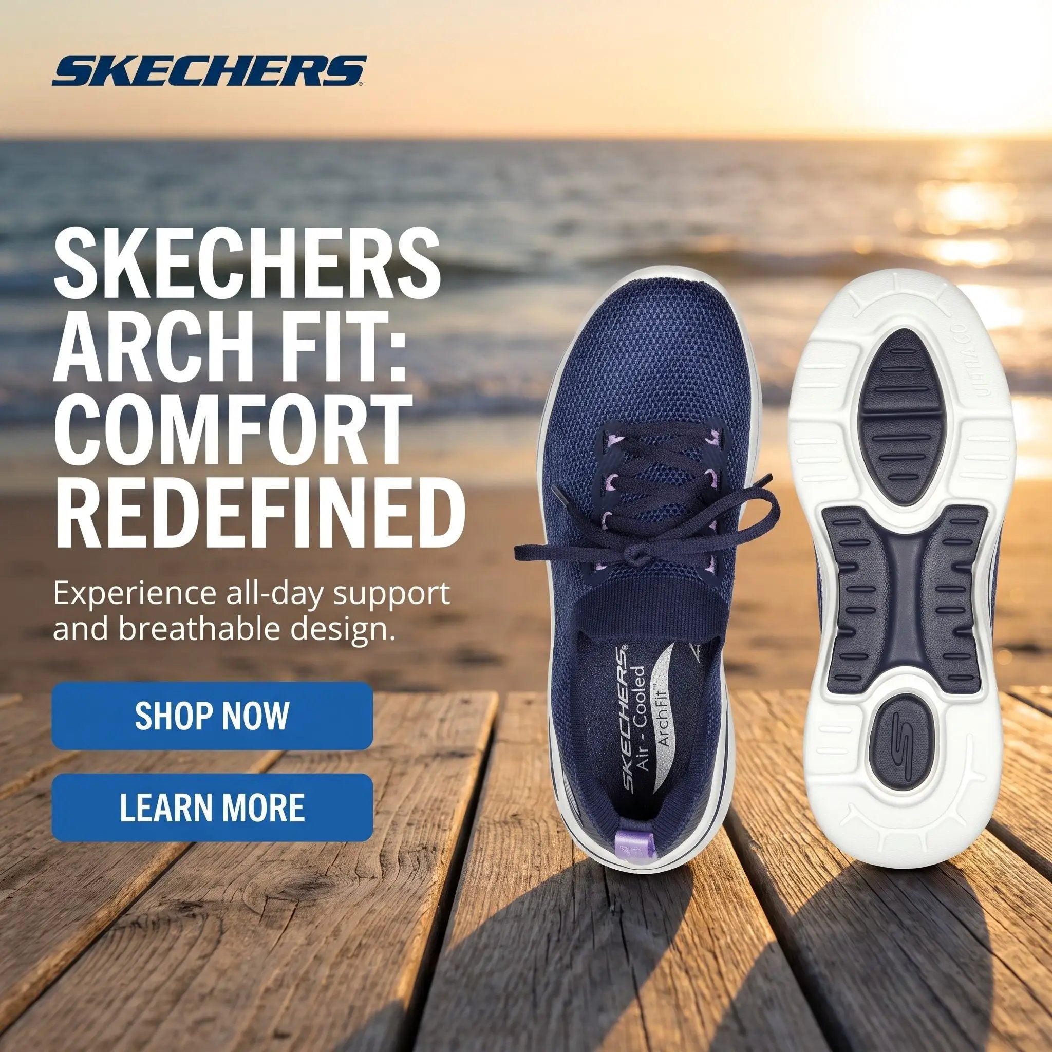 Skechers Slip-ins Go Walk Arch Fit 2.0 Kathy Navy White (Women's) by Skechers