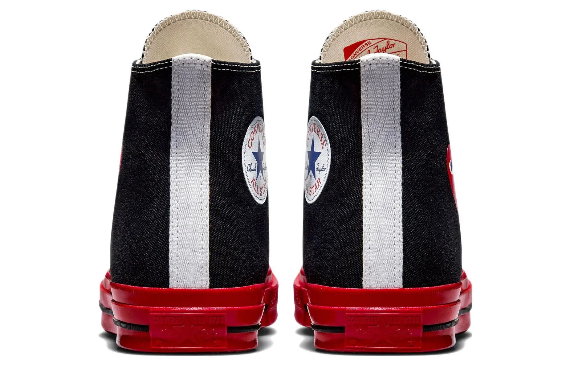 Converse Chuck Taylor All Star 70 Hi Comme Des Garcons PLAY Black Red Midsole Collaboration by Converse