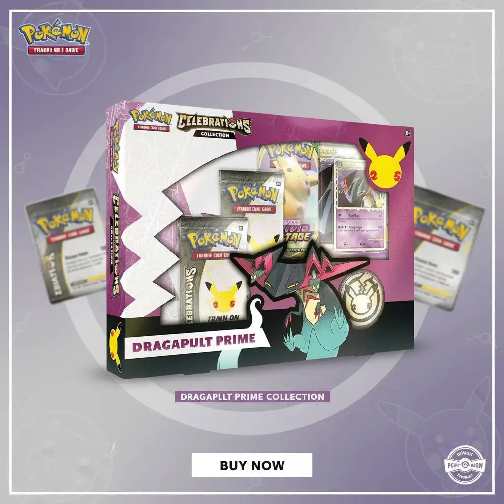 Pokémon TCG 25th Anniversary Celebrations Dragapult Prime Collection Box by Pokemon