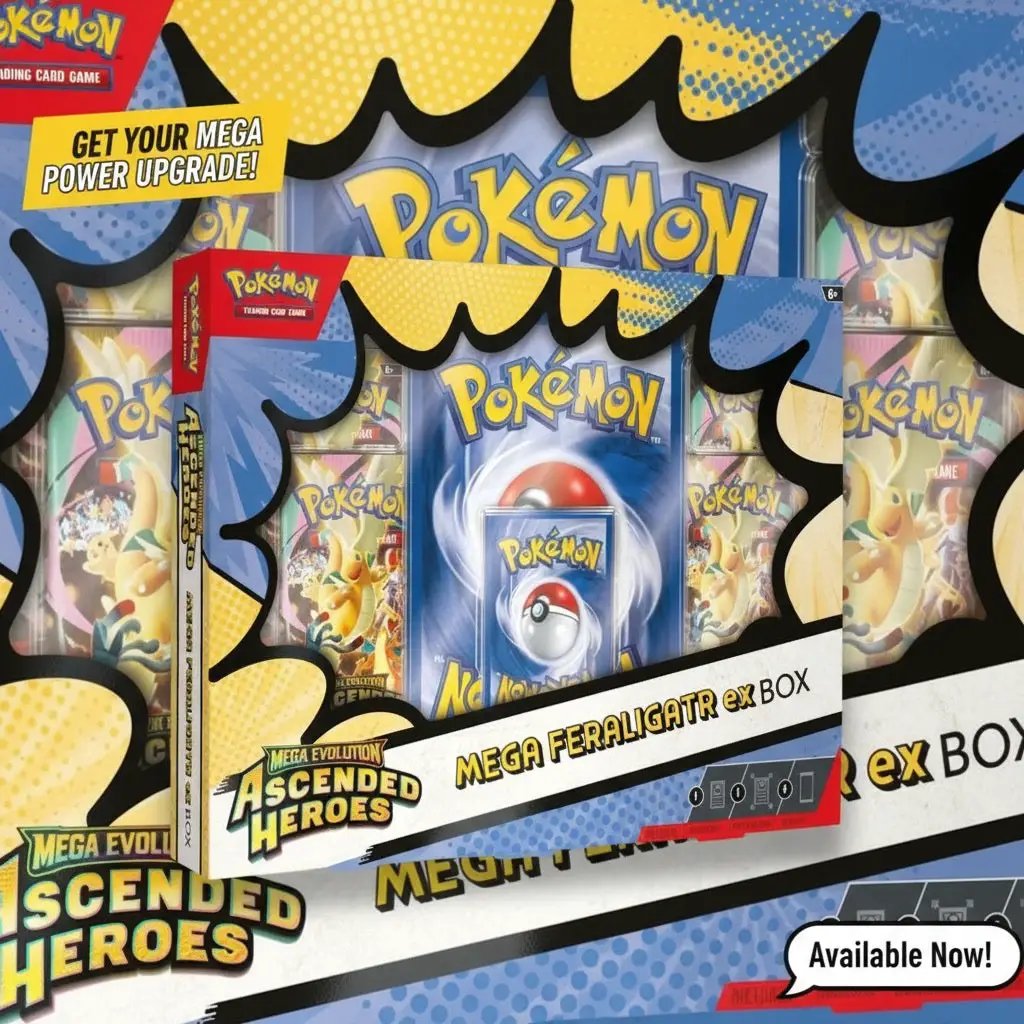 2026 Pokémon Mega Evolution Ascended Heroes Mega Feraligatr ex Box by Pokemon