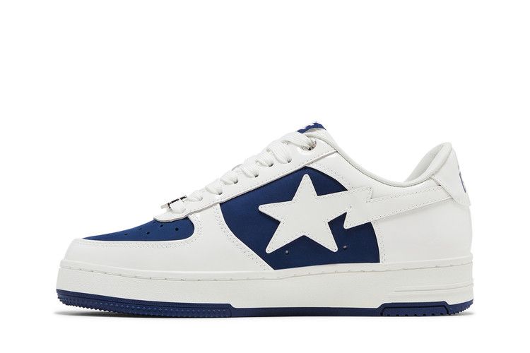 A Bathing Ape BAPE STA Low Sneaker White Navy Colorway Limited Edition Authentic Streetwear Shoes for Men and Women - BigBoiSneakers 