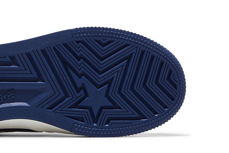 A Bathing Ape BAPE STA Low Sneaker White Navy Colorway Limited Edition Authentic Streetwear Shoes for Men and Women - BigBoiSneakers 