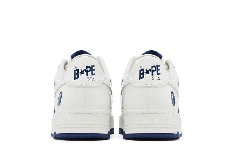 A Bathing Ape BAPE STA Low Sneaker White Navy Colorway Limited Edition Authentic Streetwear Shoes for Men and Women - BigBoiSneakers 