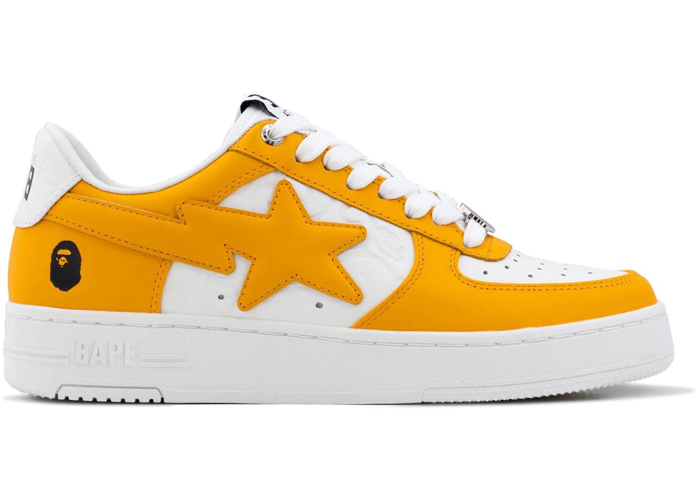 A Bathing Ape Bape Sta Low #3 White Orange Cloud Camo - BigBoiSneakers 