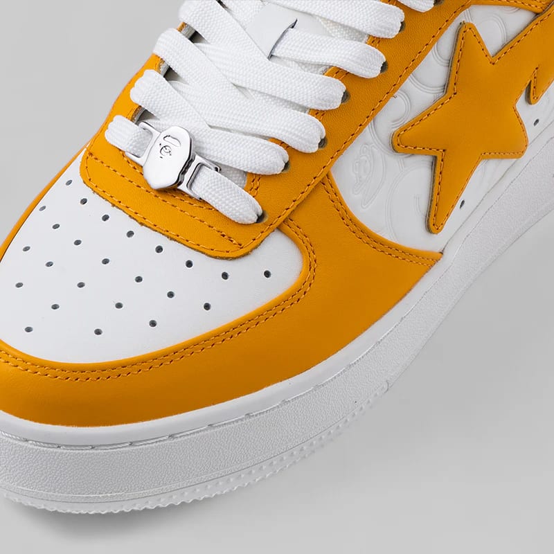 A Bathing Ape Bape Sta Low 3 White Orange Cloud Camo Low Top Sneaker Streetwear Classic Premium Quality - BigBoiSneakers 
