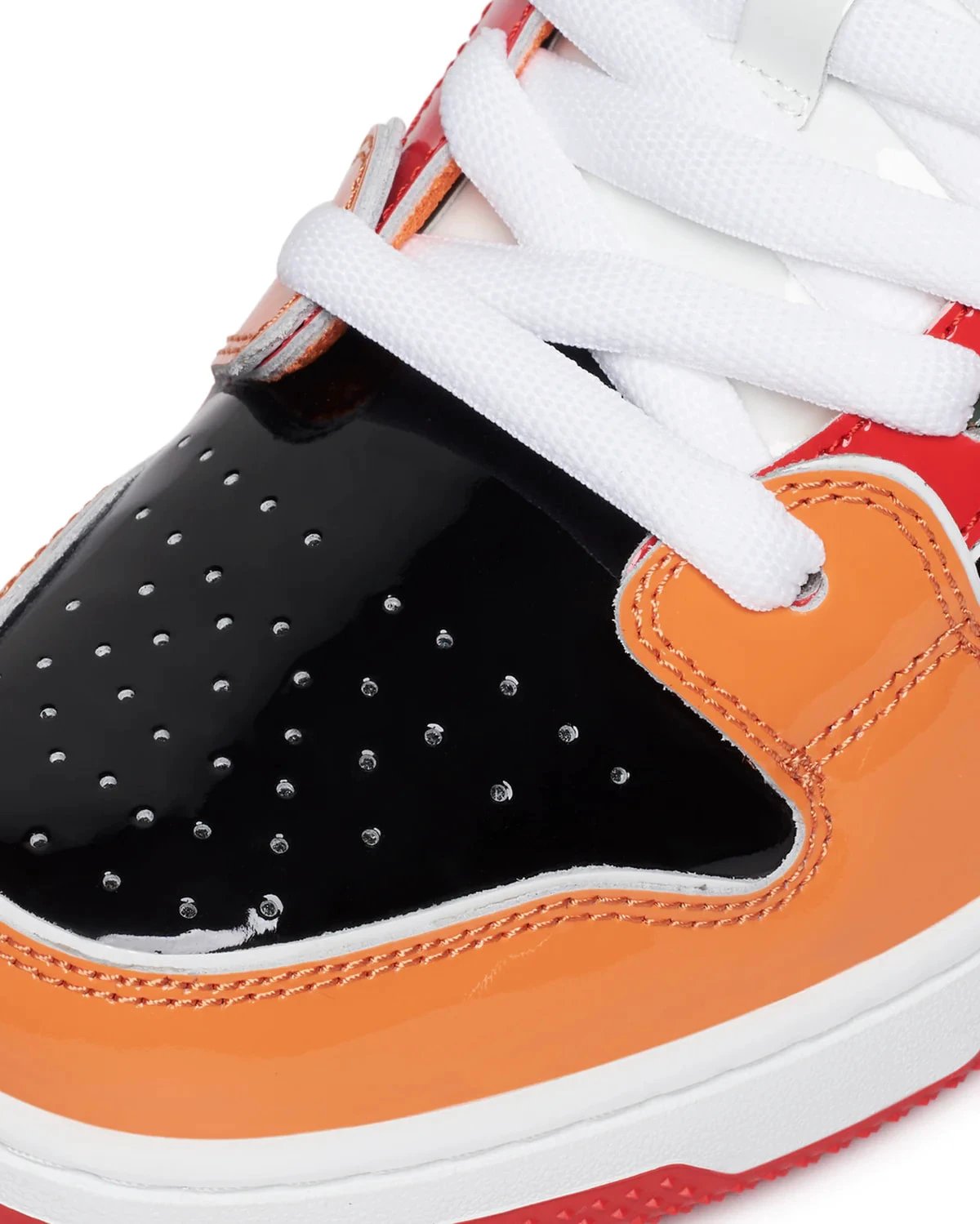 A Bathing Ape Sk8 Sta Number Two M1 Green Orange Skate Sneaker For Men Streetwear Collection - BigBoiSneakers 