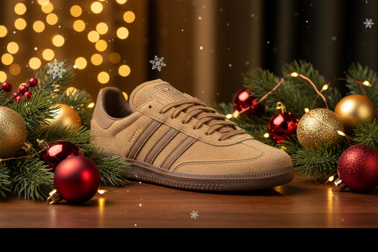 Adidas Samba OG JJJJound Tobacco Collaboration Sneakers In Dark Tobacco Colorway Classic Silhouette - BigBoiSneakers 