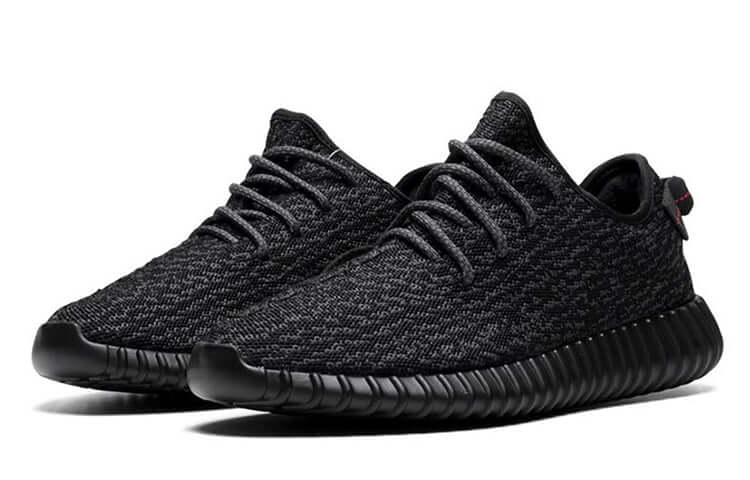 Adidas Yeezy Boost 350 Pirate Black 2023 Primeknit Sneakers With Full Length Boost Midsole - BigBoiSneakers 