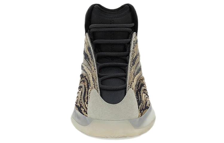 Adidas Yeezy QNTM Amber Tint Primeknit Basketball Shoes With Grey Heel Wraps And Semi Translucent Sole - BigBoiSneakers 