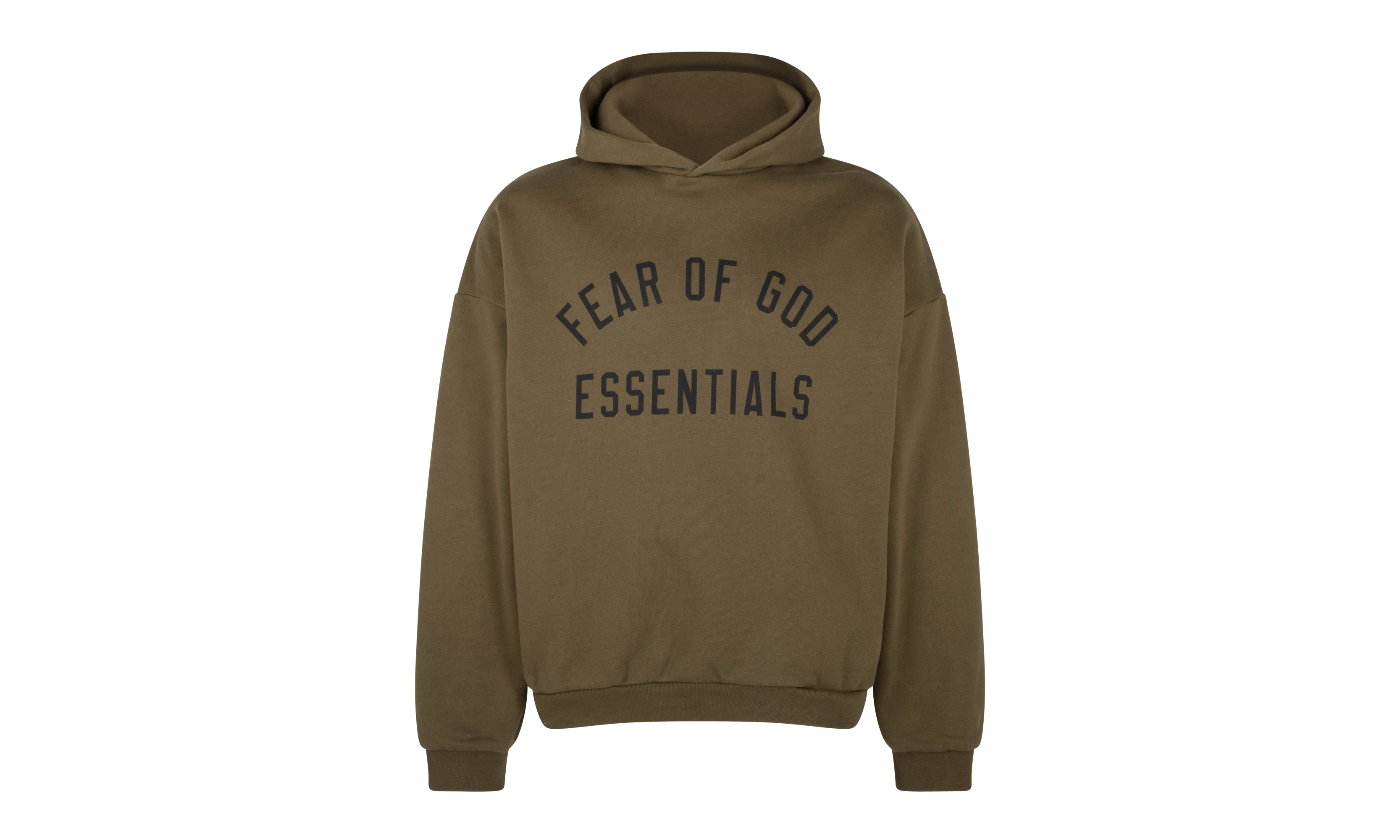Fear of God Essentials Fleece Hoodie Olive - BigBoiSneakers 