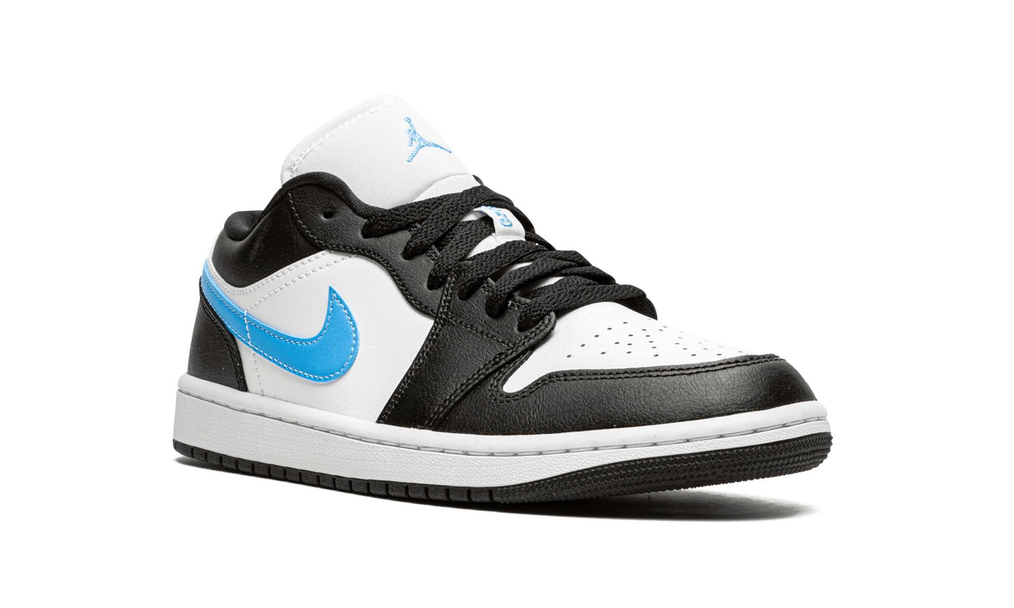 Jordan 1 Low Black University Blue White (Women's) - BigBoiSneakers 