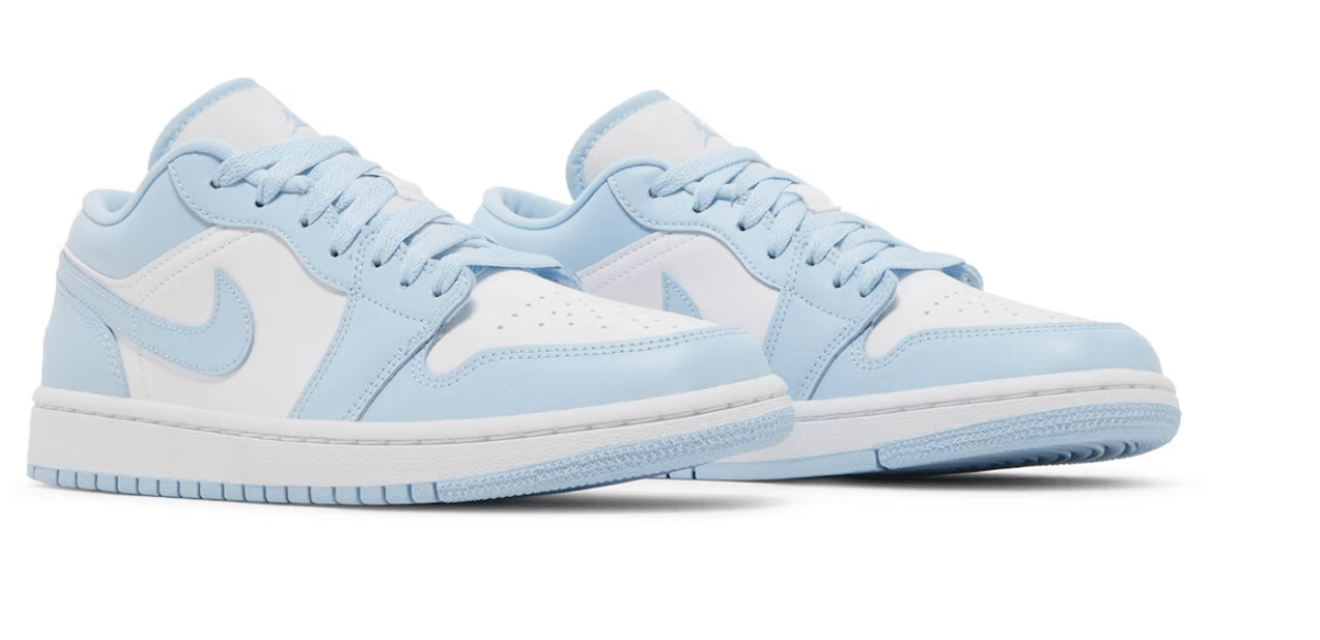 Jordan 1 Low White Ice Blue (Women's) - BigBoiSneakers 