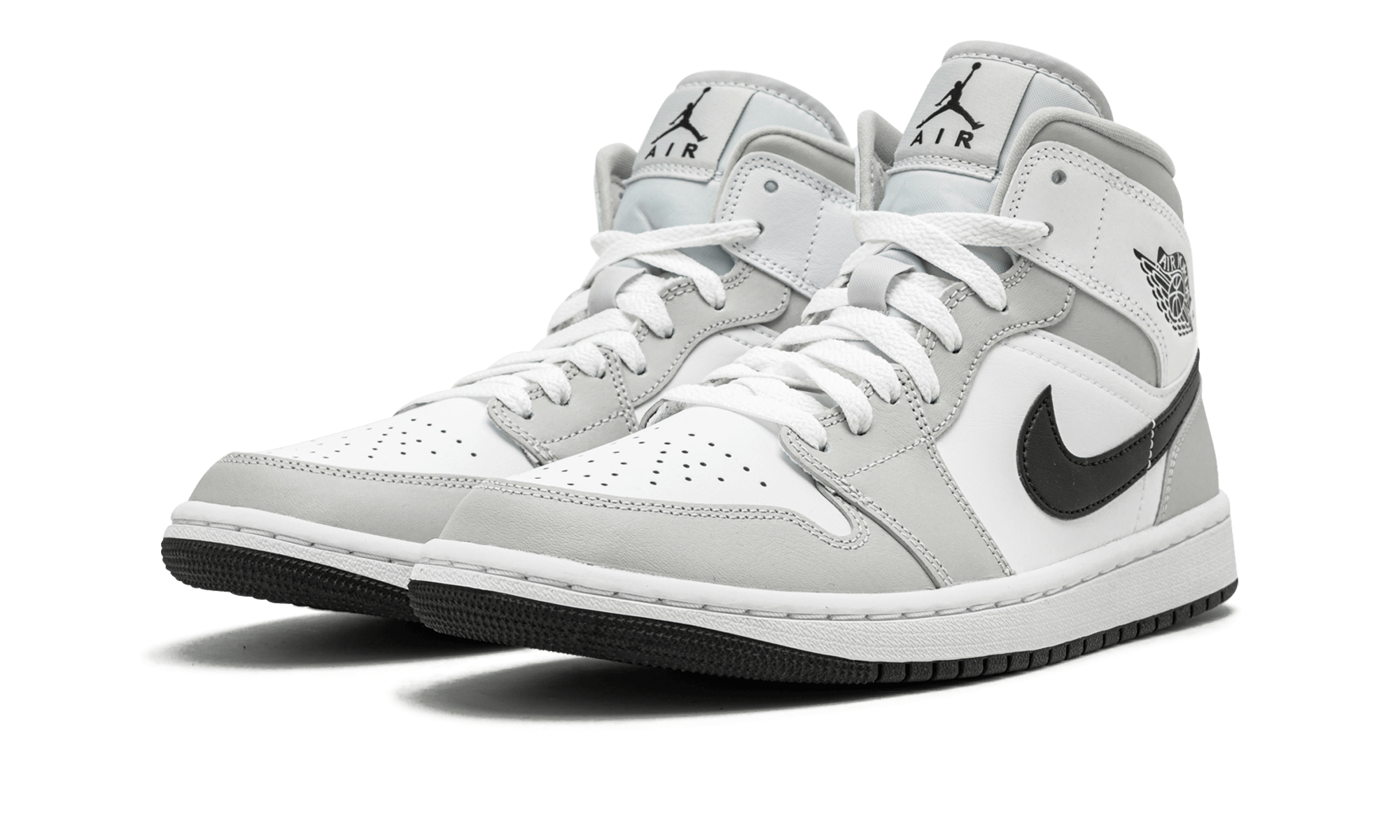 Jordan 1 Mid Light Smoke Grey (Women's) - BigBoiSneakers 