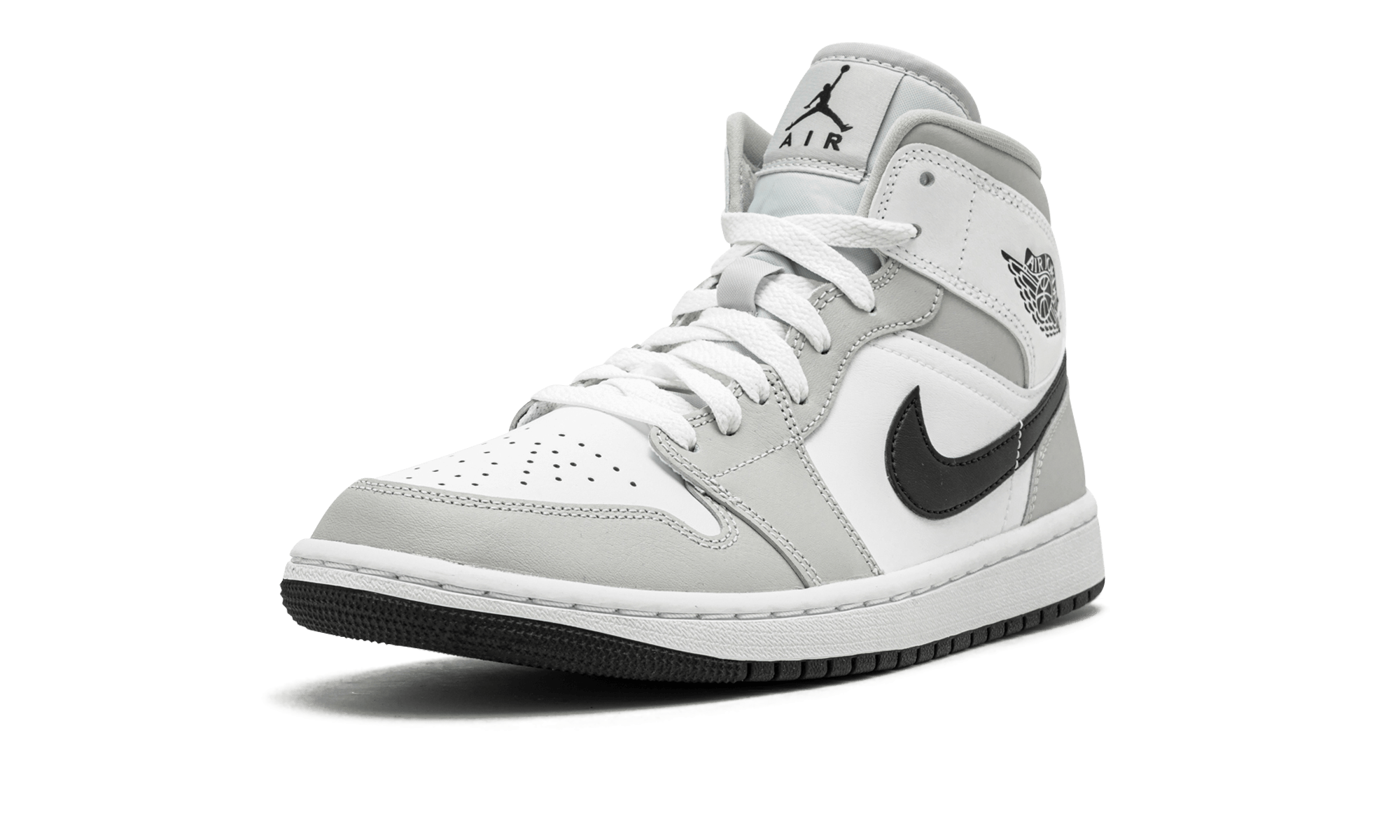 Jordan 1 Mid Light Smoke Grey (Women's) - BigBoiSneakers 