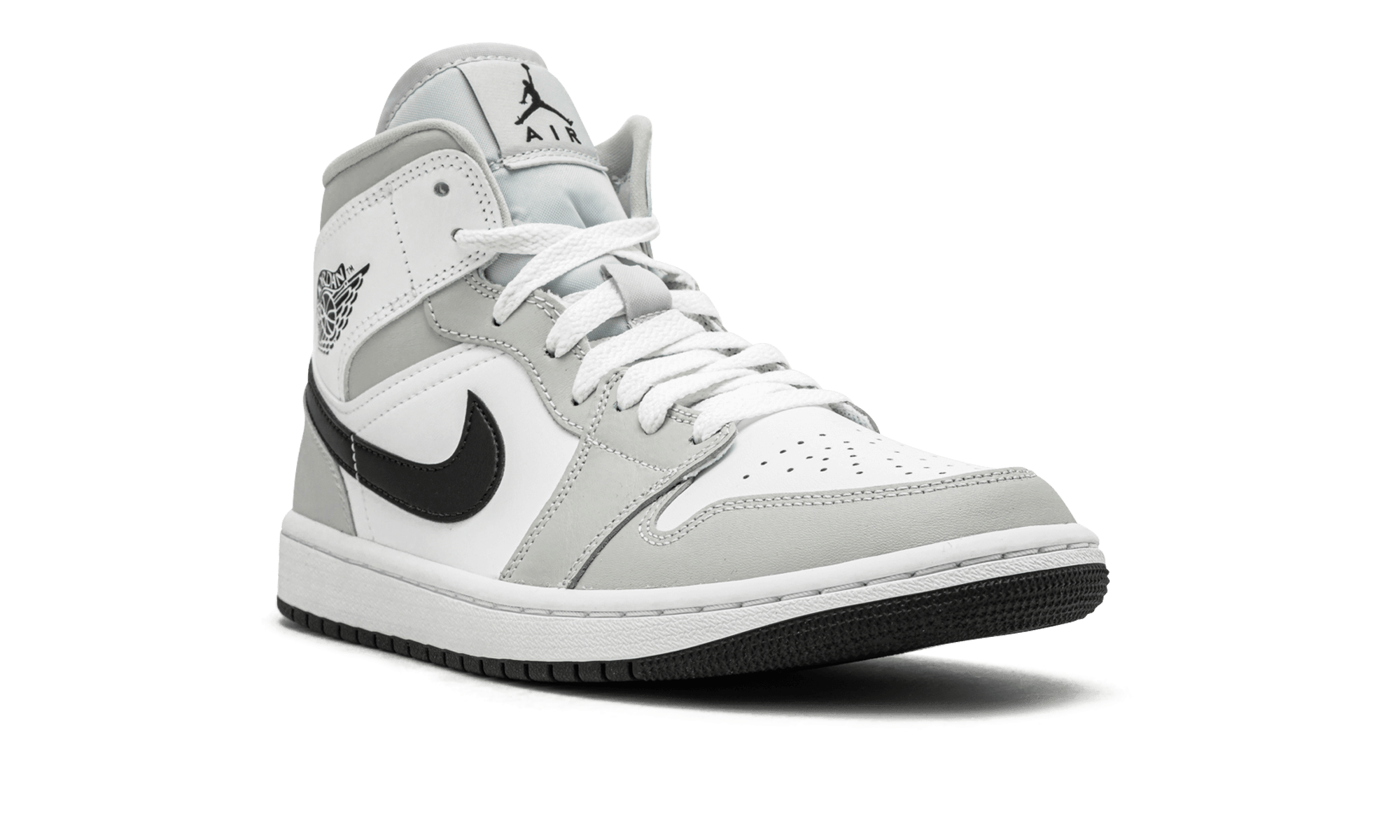Jordan 1 Mid Light Smoke Grey (Women's) - BigBoiSneakers 