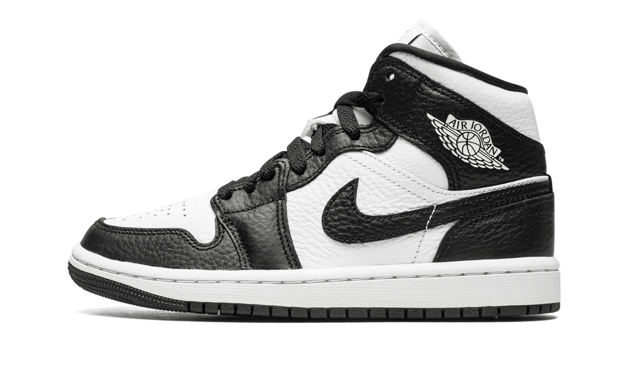 Jordan 1 Mid Split Black White (Women's) - BigBoiSneakers 