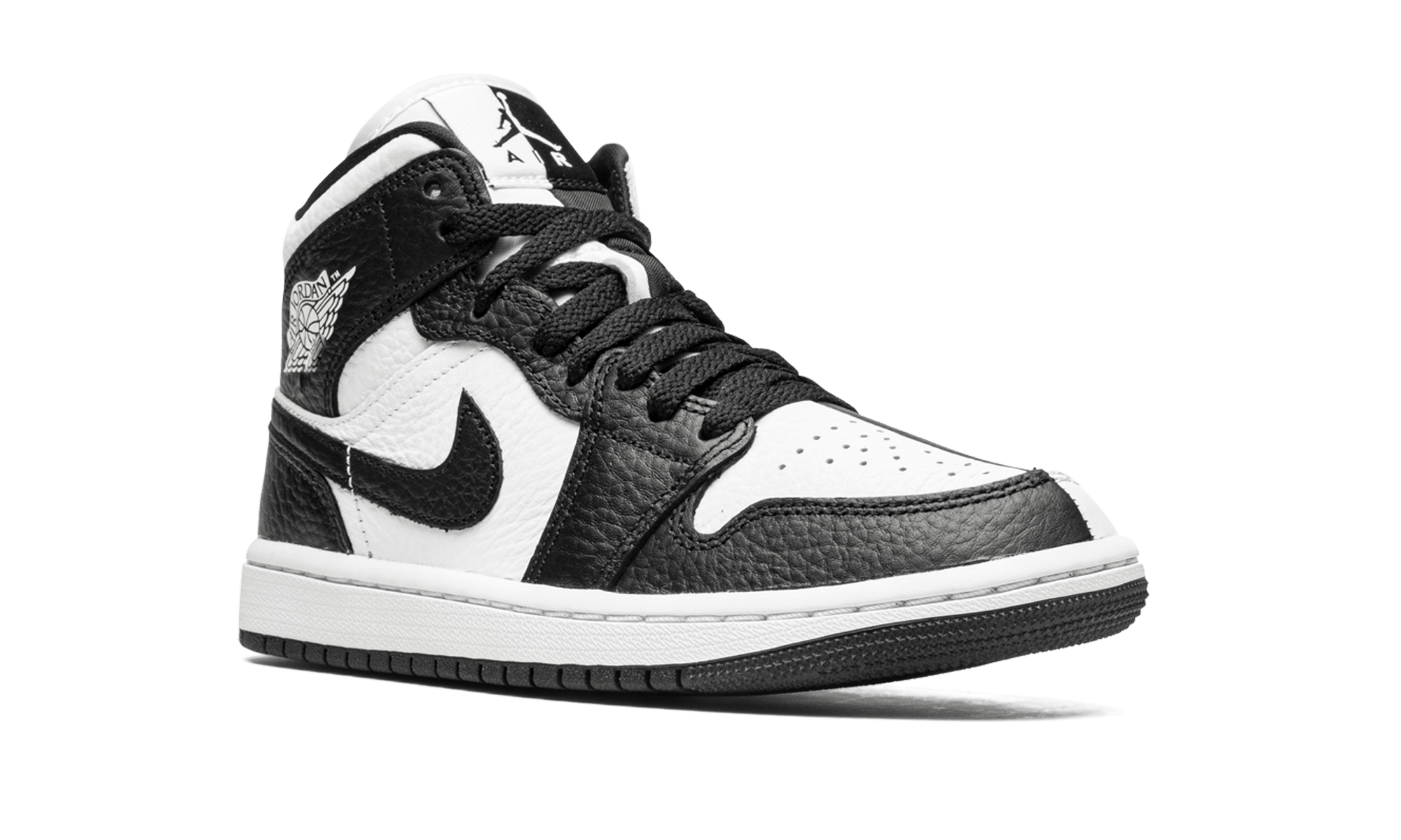 Jordan 1 Mid Split Black White (Women's) - BigBoiSneakers 